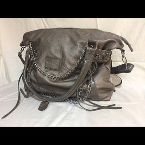 Sorrentino silver grey large purse